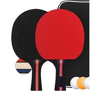 Set di Racchette da Ping Pong Professionale per Racchette da Ping Pong con 2 Pipistrelli e 3 Palline per Bambini Adulti