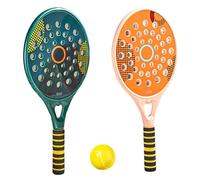 Set di racchette da tennis, racchetta da beach tennis impermeabile con foro per l'aria, racchette da paddle da 18, 1x8, 7" con impugnatura antiscivolo, da con pallina da beach tenn