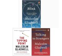 Set di raccolta di 3 libri di Malcolm Gladwell (Blink, Il punto critico, Parlare con gli sconosciuti)