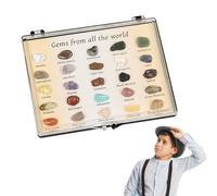 Set Di Raccolta Di Rock Naturale | Kit Di Campioni Minerali Educativi con Pietre Preziose per E Adulti | Set Di Esplorazione Geologia per Regali Di Compleanno