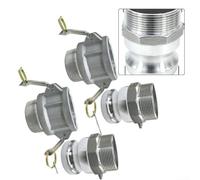 Set di raccordi per tubi flessibili in alluminio a camma e scanalatura, parte F Plus Parte B con filettatura NPT maschio per connessioni rapide e sicure in applicazioni industriali (1/2")