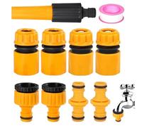 Set di raccordii per Tubo da Giardino- Riparazione del Tubo da Giardino | Connessione Rapida Antigoccia per Irrigazione | raccordii E Connettori Resistenti Intemperie per Rubinetto Irrigatore Esterno