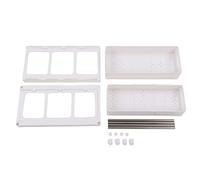 Set di rack di stoccaggio a doppio strato Set di supporti per organizer cosmetici da tavolo Semplice portatile scorrevole Facile da pulire per la del bagno (Bianca)