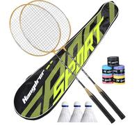 Set di rackets per badminton - Athletic Pack, Exercise Tool | Durable Adult Racquets with comforles, Completo Badminton Bundle for Fitness Activites, Garden Fun, Recreational Matches