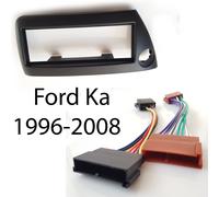 Set Di Radioblende Per Ford KA 1996-2008 Nero ISO Adattatore Cavo Connettore