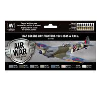 Set Di Raf Colors Day Fighters 1941-1945 & P. R.u. VALLEJO 71162 8x17