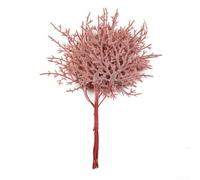 Set di rami artificiali in plastica e ferro di pino per ghirlande natalizie, decorazioni per la casa, forniture per feste, decorazioni per matrimoni e esigenze artigianali fai da te (rosso)