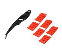 Set di raschietti angolari per colla per vetro, per spalmare sigillante e riparazione di fughe di piastrelle, confezione da 3 testine in gomma sostituibili, strumento per calafataggio angolare per