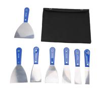 Set di raschietti professionali per stucco, kit di spatole in acciaio al carbonio da 7 pezzi con custodia per la riparazione del muro a secco, la rimozione della carta da parati e