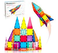 Set di razzi con piastrelle magnetiche da 36 pezzi, giocattolo da costruzione PicassoTiles Magnet Building Block Engineering STEM Learning Playset bambino sviluppo cerebrale impilabile Kit di