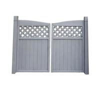Set di recinzione da giardino per esterni, cancello per cani in legno carbonizzato, partizione decorativa per cortile e terrazza, barriera d'ingresso 180 x 80 cm, elegante soluzione di sicurezza per