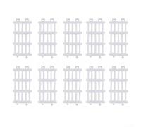 Set di recinzione in PVC con 5 stili di modellismo, per layout di modelli ferroviari e decorazioni in miniatura per pascoli (bianco)