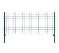 Set di recinzioni metalliche in acciaio rivestito in PVC, 2 m, verde, include 11 pali, durevole e robusto per recinzioni per animali o barriere