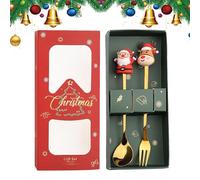 Set di regali di Natale per bambini set d'argento per le vacanze in acciaio inossidabile Set di forchette per buffet di Natale carino set di posate per feste a tema natalizio Utensili per la tavola