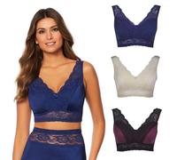 Set Di Reggiseni Pin Up Rhonda Shear 3 Pezzi In Toni Scuri, Taglia L