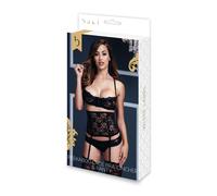 Set di Reggiseno & Guêpière & Mutanda in Pizzo Taglia Unica Baci Lingerie BLW