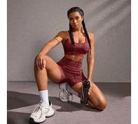 Set di reggiseno sportivo e pantaloncini di moda minimalista da donna, completo casual da indossare tutti i giorni per l'allenamento L,M,SLettere,Colore unicoTessuto in maglia