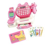 Set di registratori di cassa per bambini con gioco di denaro giocattolo di apprendimento interattivo per contare pratica sicura registratore di cassa prescolare set da gioco