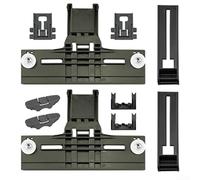 Set di regolatori di ricambio per lavastoviglie W10350375 con materiali polimerici per una maggiore durata, fornendo una regolazione e un movimento affidabili del rack