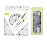 Set di regole per la scuola, Set di regole per il disegno | Set di geometria per la scuola | Forniture per studenti portatili, da disegno, trasportatore multifunzionale