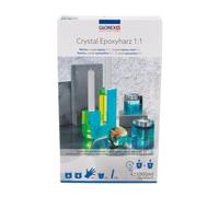 Set di resina epossidica GLOREX Crystal 1:1, 8 pezzi, 2 x 500 ml | Per progetti di colata ad alta lucentezza nell’artigianato artistico, nella gioielleria, 6 2101 533