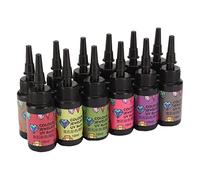 Set di Resina UV Resina Epossidica UV 12 Pezzi Colori Assortiti Polimerizzazione Rapida Ideale per la Creazione di Gioielli Fai-da-te per Progetti di Resina UV Trasparente