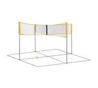 Set di rete da pallavolo da spiaggia: maglia durevole, attrezzatura da taglio leggera | Struttura di variazione 'altezza indipendente, design pieghevole friendly, strumento di pratica Comp