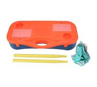 Set di reti da badminton portatili con base di stoccaggio Facile installazione per interni ed esterni Giochi per famiglie Sport da cortile Rete blu arancione da 13,1 piedi