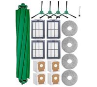 Set di ricambi da 18 pezzi per iRobot Roomba 405/505 Combo: 1x spazzola principale, 4x spazzole laterali, 4x filtri, 4x panni, 4x sacchetti, 1x spazzola a collo d'oca