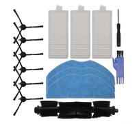 Set di ricambi per aspirapolvere 360 Botslab S8 Plus EZVIZ RE4 RE5 | Include spazzola principale, 6 spazzole laterali, 3 filtri, 3 panni per mocio, cacciavite. Pulisce peli di animali domestici