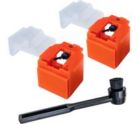 Set di ricambio ago giradischi 2 pezzi arancione per lettori AudioTechnica
