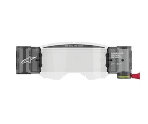 Set di ricambio Alpinestars Roll-off Wide Vision per occhiali Vision 8/5/3 con perni per lamine a strappo plexi chiaro
