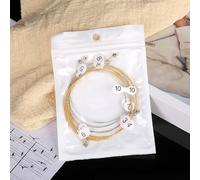 Set di ricambio in metallo da 7 a 24 corde per arpa a lira progettato per una lunga durata e un suono chiaro e risonante per strumentisti (10 corde)