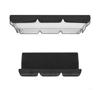 Set di Ricambio per Altalena da Giardino, Tessuto Oxford 210D, 3 Posti, Impermeabile, Resistente al Sole, per Mobili da Giardino, Nero, 164 x 114 x 15 cm