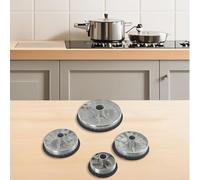 Set di ricambio per bruciatore a gas con cappello e coperchio in ferro, design uniforme di distribuzione del calore, facile da pulire, compatibile con SABAF