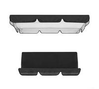 Set di ricambio per dondolo da giardino, tessuto Oxford 210D, 3 posti, impermeabili, resistenti al sole, per protezione dei mobili da esterno (nero, 195 x 125 x 15 cm)