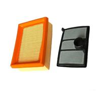 Set di ricambio per filtro dell'aria resistente per seghe per calcestruzzo TS700 TS800 con doppio elemento filtrante 4224 141 0300 15 x 10 x 5 cm, giallo nero