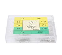 Set di ricambio per lancette dell’ora e dei minuti in lega per movimento di orologio 2035, lancette di colore vivace con scatola di conservazione in plastica per riparatori di orol (N.8018 argento)