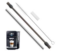 Set di ricambio per macchine da caffè, compatibile con Siemens EQ6 e Bosch VeroAroma, tubo del latte in acciaio inox e spazzola di pulizia per macchine da caffè automatiche