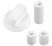 Set di ricambio per manopola forno e stufa con diametro interno di 6 mm e 8 mm, compatibile con elettrodomestici WT03, 4 pezzi in bianco e nero per punti di controllo della cucina (nero)