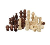 Set di Ricambio per Pezzi degli Scacchi, 32 Pezzi di Scacchi Professionali in Finto Legno per Riunioni di Famiglia, Leggeri e Resistenti, Regalo Perfetto per Gli Amanti degli