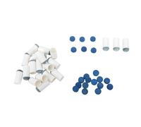 Set di Ricambio per Stecche da Biliardo, 20 Pezzi, Resistenti, per Prestazioni e Protezione Migliorate, Grigio e Blu, 12 mm.