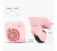 Set di ricambio ruote per valigie robuste 1 paio di plastica per valigie trolley