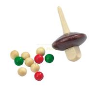 Set Di Ricambio Tiroler Roulette - Legno - Trottola E Palline