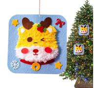 Set di ricami natalizi fai da te, kit di cucito per bambini, simpatici progetti di cucito con animali, artigianato semplice con istruzioni in inglese, per ragazze, bambini, bambini, principianti, età