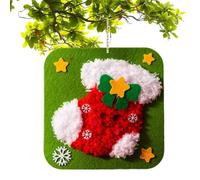 Set di ricami natalizi fai da te, kit di cucito per bambini, simpatici progetti di cucito con animali, artigianato semplice con istruzioni in inglese, per ragazze, bambini, bambini, principianti, età