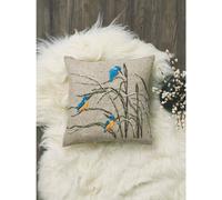 Set di ricami Permin per cuscini a punto croce "Kingfishers", schema di conteggi