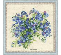 Set di ricami Riolis per il ricamo a punto croce "Forget-me-not", motivo di cont