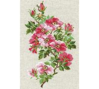 Set di ricami Riolis per il ricamo a punto croce "May Wild Rose", motivo a conta