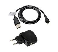 Set di ricarica per auto compatibile con Denver WCT-8010, Caricatore Auto Duale USB, Cavo USB, 2100mA, auto-id